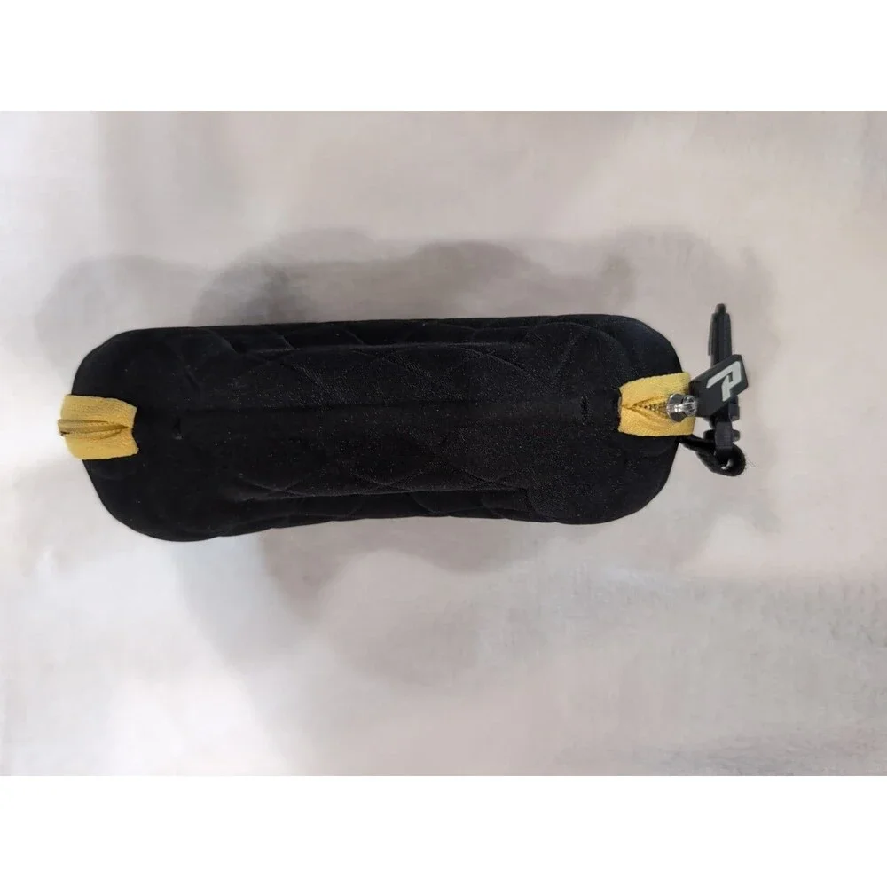 Peppers Eyewear black yellow sunglasses clamshell zippered case lanyard clip